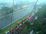 Avenida Ipiranga congestionada, prximo da Erico Verissimo, sentido leste-oeste