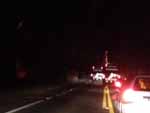 Fila do comboio forma 1 km de carros da polcia