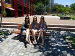 Buenos Aires, Argentina - Adriana Gomes Pereira, Jociane Roeder e Juliana Rosa, de Blumenau, em dezembro de 2011