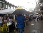 A chuva duranta a tarde causou correria no encontro