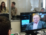 Bastidores mostravam gravao da SPORTV na redao da Rdio Gacha