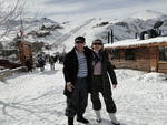 Valle Nevado, Chile - Alcemir Nelson e Marcia Plaster Dalpiaz, de Timb�, em junho de 2012