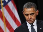 NEWTOWN, CONNECTICUT, EUA, 16/12/2012: Presidente dos EUA, Barack Obama, faz uma pausa durante discurso sobre massacre em escola de Connecticut.