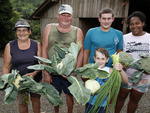 Viver em Pomerode  trabalhar duro. A famlia Lach se orgulha do trabalho que faz. As verduras e legumes sustentam a famlia inteira. 