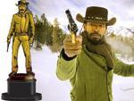 Inspirado no cartaz de comemorao aos 85 anos do Oscar, Santa produziu estatueta baseada no filme Django Livre