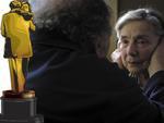 Inspirado no cartaz de comemorao aos 85 anos do Oscar, Santa produziu estatueta baseada no filme Amor