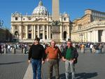Roma, Itlia - Francisco Werner Neto, Ivanor Werner e Pedro Gardini, de Brusque, em 2012