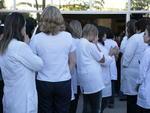 No Hospital Universitrio de Santa Maria (Husm), mdicos, funcionrios e familiares de pacientes se reuniram para a homenagem em frente  instituio