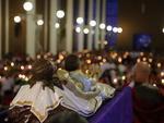 Encenao da Paixo de Cristo na Catedral So Paulo Apstolo, em Blumenau