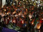 Encenao da Paixo de Cristo na Catedral So Paulo Apstolo, em Blumenau