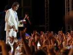 Show de Roberto Carlos, na noite de quinta-feira, dia 4 de abril, em Blumenau foi o segundo da turn do cantor por Santa Catarina
