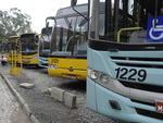 nibus param de circular nos terminais urbanos de Blumenau. Paralisao comeou gradativamente s 9h