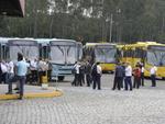 nibus param de circular nos terminais urbanos de Blumenau. Paralisao comeou gradativamente s 9h
