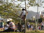 Fim de semana de tempo bom fez blumenauenses sarem de casa. Parque Ramiro Ruediger foi ponto de encontro e ficou cheio no domingo
