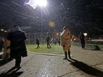 Neve em Urupema, temperatura marcando 0C na noite desta segunda-feira