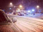 Neve em Doutor Pedrinho. Noite do dia 22 de julho de 2013. Foto e descrio enviadas pelo leitor.