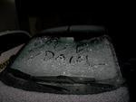 Neve no Bairro das Naes, em Indaial,  1h  da manh desta tera-feira. Foto e descrio enviadas pelo leitor.