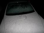Neve no Bairro das Naes, em Indaial,  1h  da manh desta tera-feira. Foto e descrio enviadas pelo leitor.