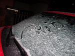 Neve no Jordo, no Bairro Progresso, em Blumenau. Foto e descrio enviadas pelo leitor.