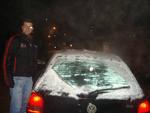 Neve em Vitor Meireles. Foto e descrio enviadas pelo leitor.