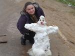 Neve em Vitor Meireles. Foto e descrio enviadas pelo leitor.