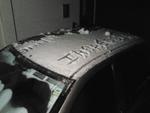 Neve na Rua Suia, no Bairro da Velha Central, em Blumenau. Foto e descrio enviadas pelo leitor.