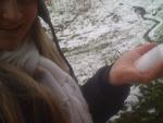 Neve no Bairro Polaquia, em Indaial. Foto e descrio enviadas pelo leitor.