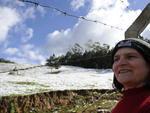 Neve na localidade de Santa Maria, em Benedito Novo. Elenita Koslowski
