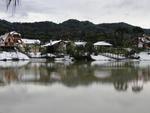 Neve na barragem de Alto Cedros, em Rio dos Cedros