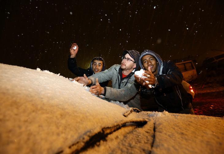 So Joaquim amanhece coberta pela neve