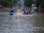 Cheia no Bairro Sapolndia, em Rio do Sul