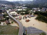 Sobrevoo registra pelo menos nove bairros tomados pela gua em Rio do Sul