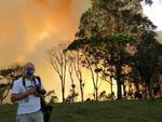 Fumaa de incndio txico em So Francisco do Sul
