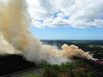 Uma carga de fertilizante explodiu prximo ao acesso ao Porto de So Francisco do Sul por volta das 23h desta tera-feira