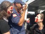 A Escola Pblica de Trnsito de Blumenau promoveu, na manh do dia 30 de setembro, uma simulao de acidente na Rua 7 de Setembro, no Centro