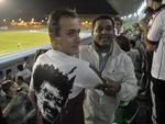Partida do Blumenau contra o Barra, de Balnerio Cambori, no Estdio do Sesi, na noite do dia 2 de outubro. O Blumenau venceu o Barra, por 4 a 0, pela Terceirona catarinense. No incio da partida Chico, o Artilheiro de Deus, foi homenageado na despedida dos gramados.