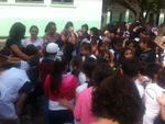 Escola Bsica Municipal Tiradentes, no Centro de Blumenau, teve paredes pichadas e banheiros queimados