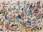 Chargista do Santa, Cao Hering, abre exposio CaoArt, no Neumarkt Shopping, em Blumenau