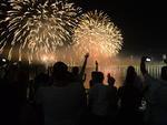 Chegada de 2015 com muitos fogos na orla da Praia Central