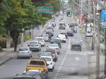 Na Rua So Paulo o trnsito tambm estava intenso