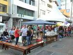 Os grupos da 24 edio do Stammtisch confraternizaram durante todo o dia na Rua XV de Novembro