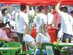 Os grupos da 24 edio do Stammtisch confraternizaram durante todo o dia na Rua XV de Novembro