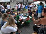 Os grupos da 24 edio do Stammtisch confraternizaram durante todo o dia na Rua XV de Novembro