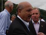 Como governador Luiz Henrique participa da inaugurao da Usina de Salto Pilo, em Apina, no ano de 2009