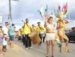 Desfile de carnaval da escola Unidos do Salto do Norte na rua Johann Sachse em Blumenau