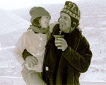 Eu e Letcia nos altos do Capara (Pico da bandeira, altura 2.500 metros). Divisa Minas e Esp. Santo, mui frio, mui mate, mui legal