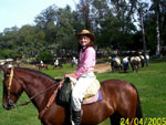 Eu com minha gua, a P, na Cavalgada da Tala em Belm Novo/Poa, Cavalgada a qual rene em mdia 1000 cavaleiros