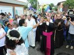 Chegada da Nosso Senhora no santurio da itoupava norte em Blumenau.