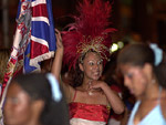 A porta-bandeira Rafaela 