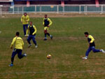 Os jogadores no treino fechado desta tera-feira, dia 12/06